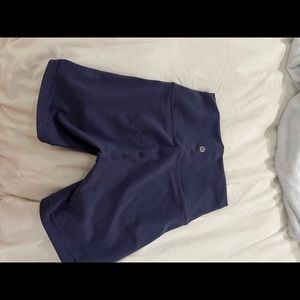 Lululemon Wunder under dark purple bike shorts